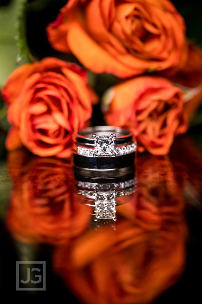 Princess cut wedding ring photo