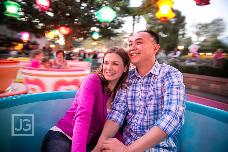 Disneyland Engagement Photography Teacups