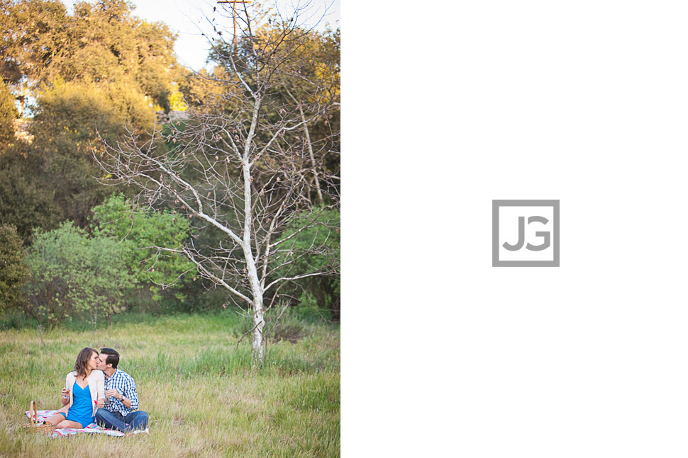 Pasadena Engagement Photos Picnic in a Field