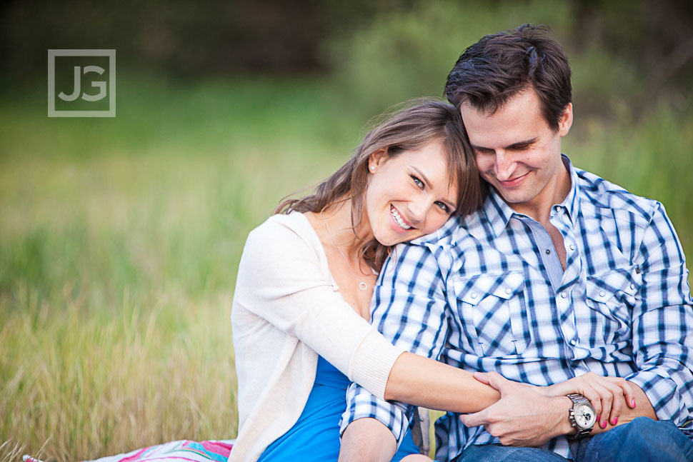 Pasadena Engagement Photos Picnic in a Field