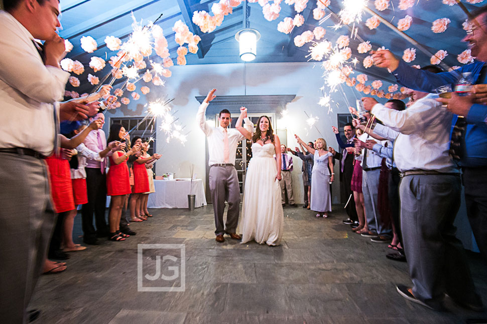 Lodge at Malibou Lake Wedding Sparkler Exit