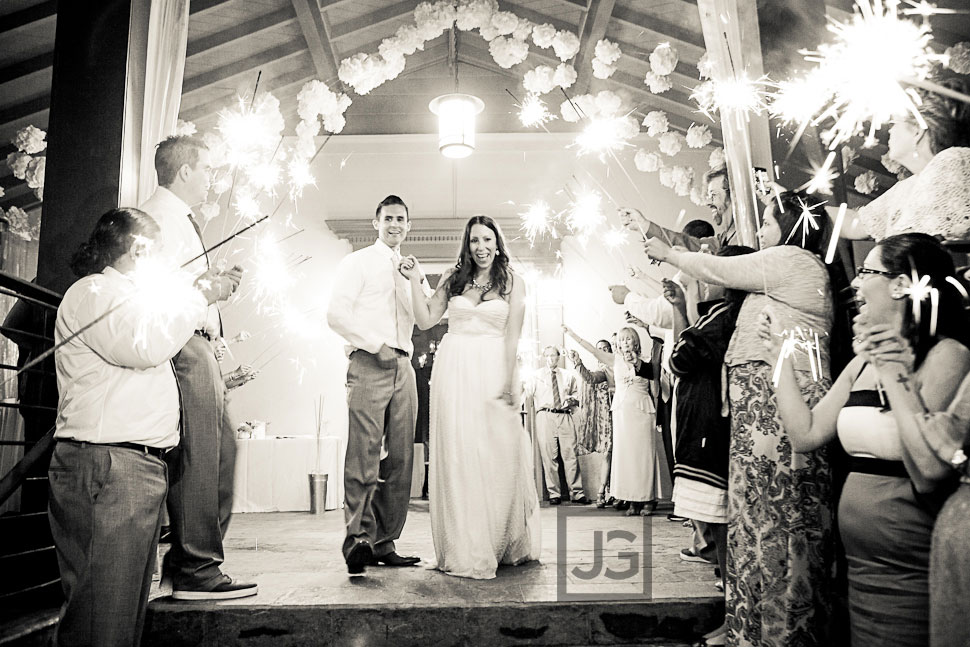Lodge at Malibou Lake Wedding Sparkler Exit