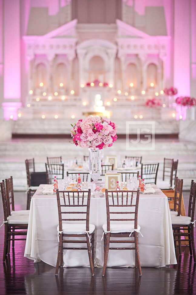 Vibiana Reception Decorations