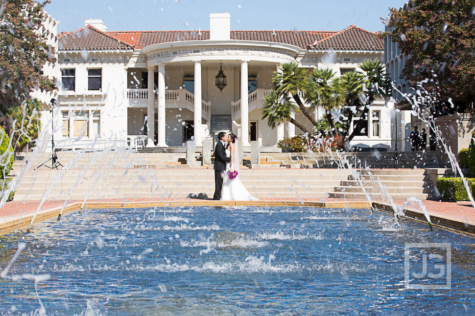 Pasadena Wedding Photos Water Fountain