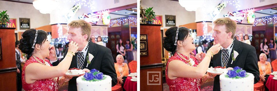 Chinatown Wedding Reception Cake Cutting