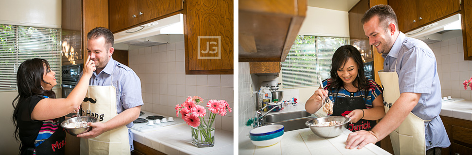 Baking Cooking Engagement Photos