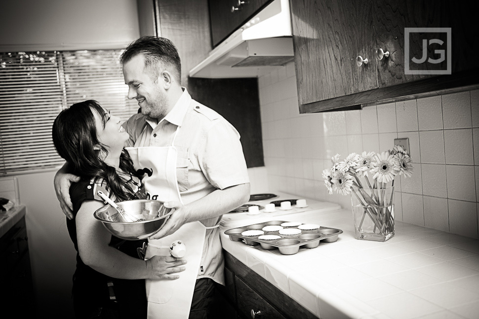 Baking Cooking Engagement Photos