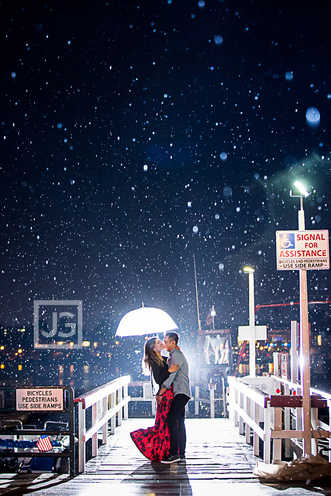 Rain Engagement Photography