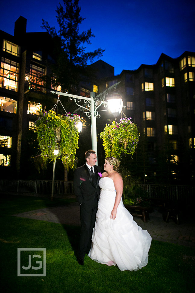 Rimrock Wedding Photo at Night