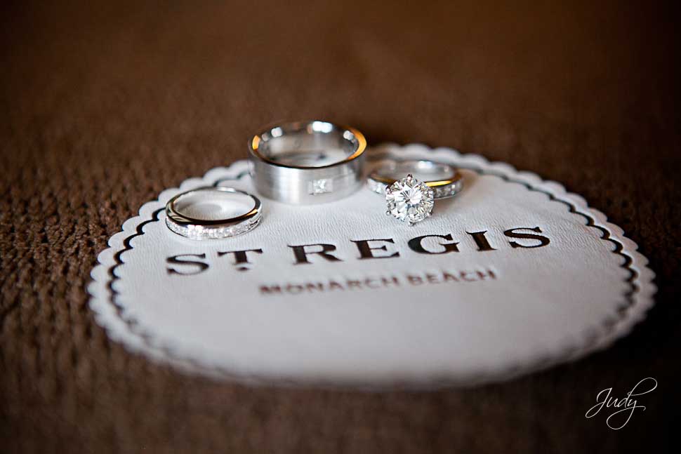St. Regis Monarch Beach Wedding Preparation Rings