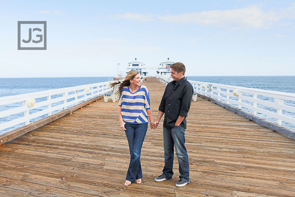 Malibu Pier engagement photography