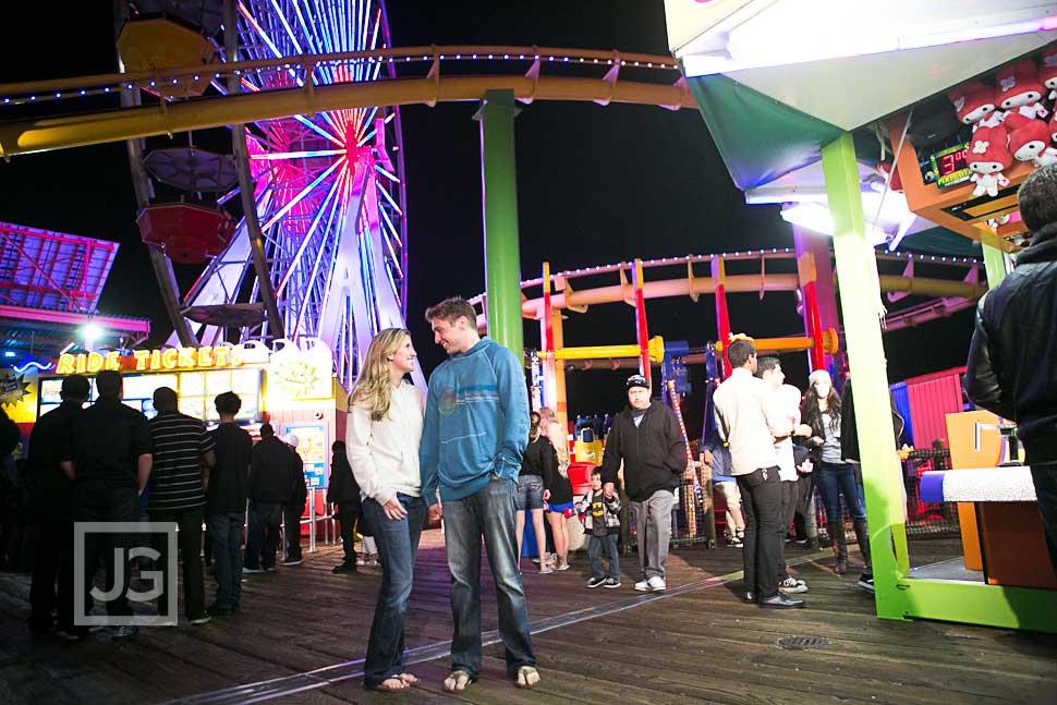 Santa Monica Pier Engagement Photos