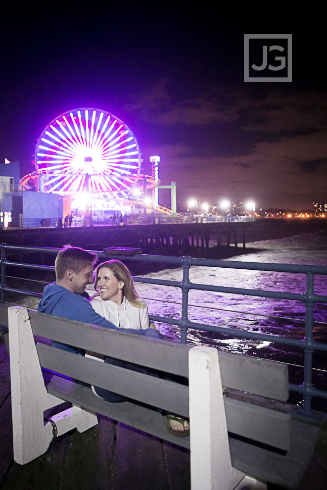 Santa Monica Pier Engagement Photos