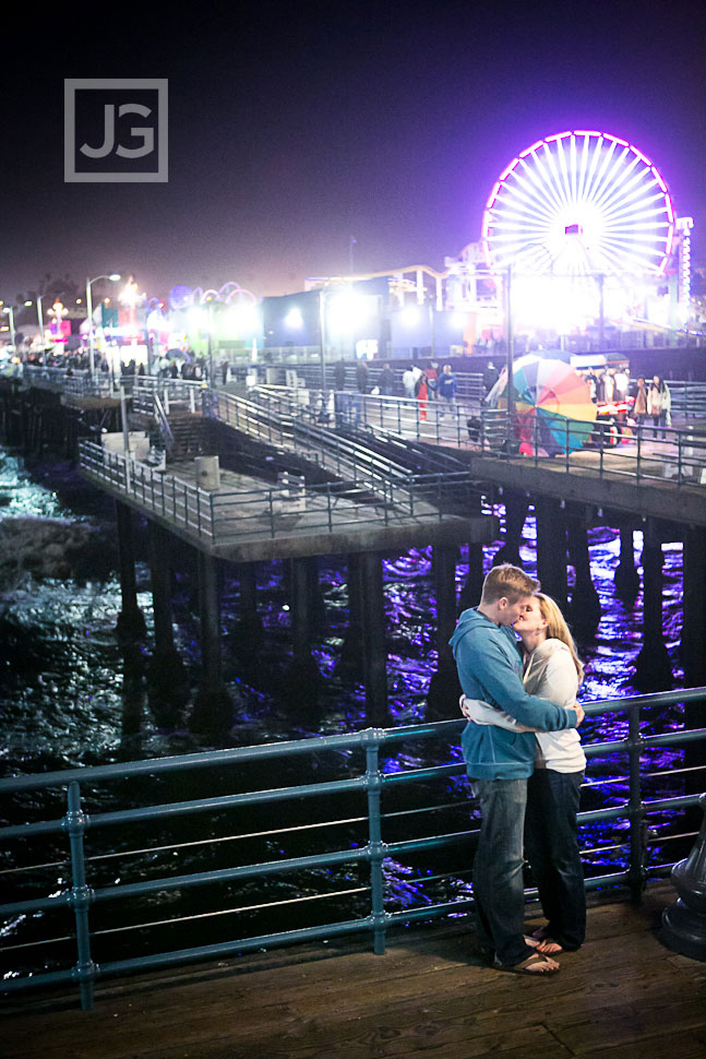 Santa Monica Pier Engagement Photos