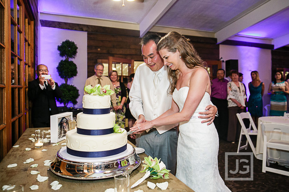 Calamigos Ranch Wedding Reception Cake Cutting