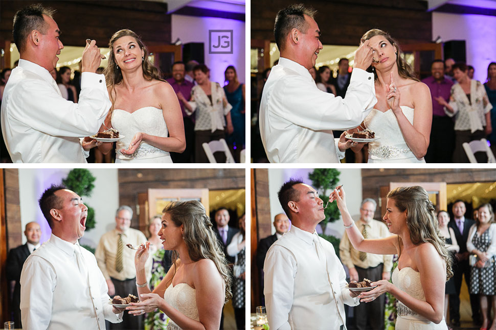 Calamigos Ranch Wedding Reception Cake Cutting