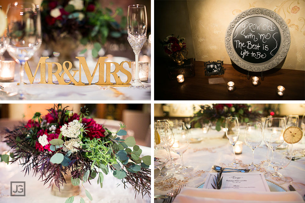 Forge Forest Carmel Wedding Reception Details