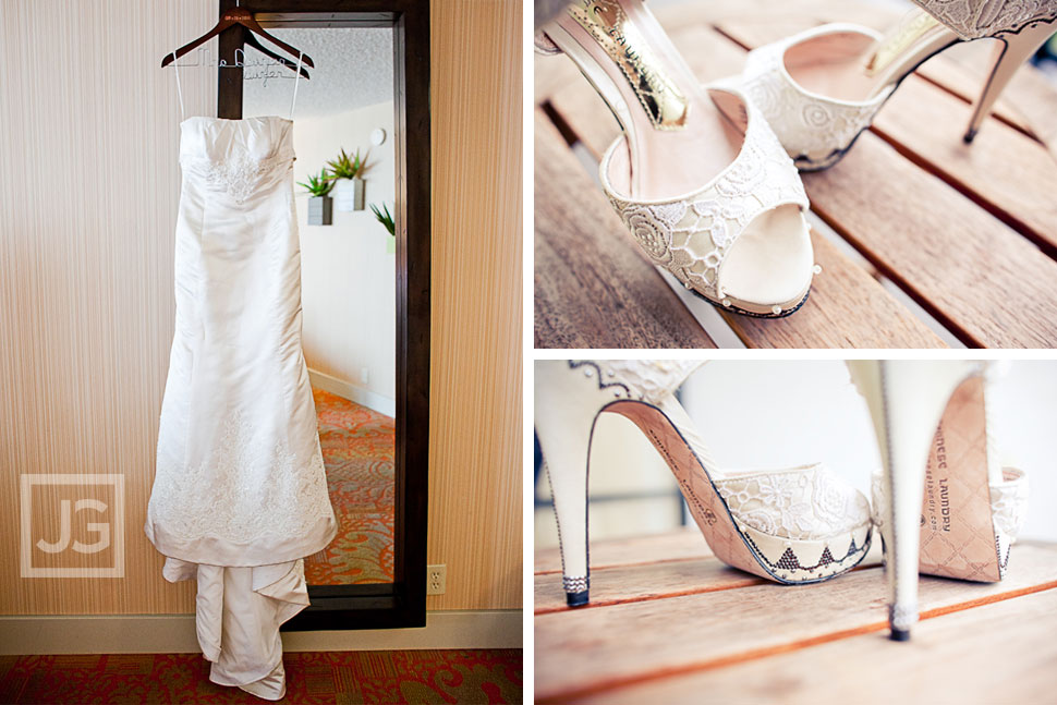 Wedding Dress and Shoes