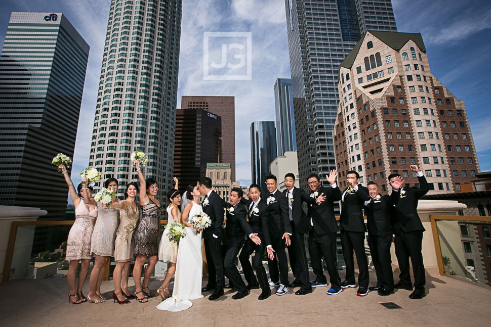 Hilton Checkers Wedding Bridal Party