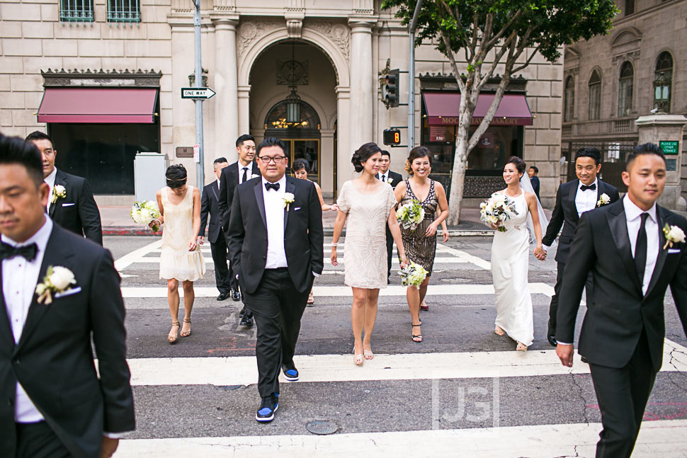Hilton Checkers Wedding Bridal Party