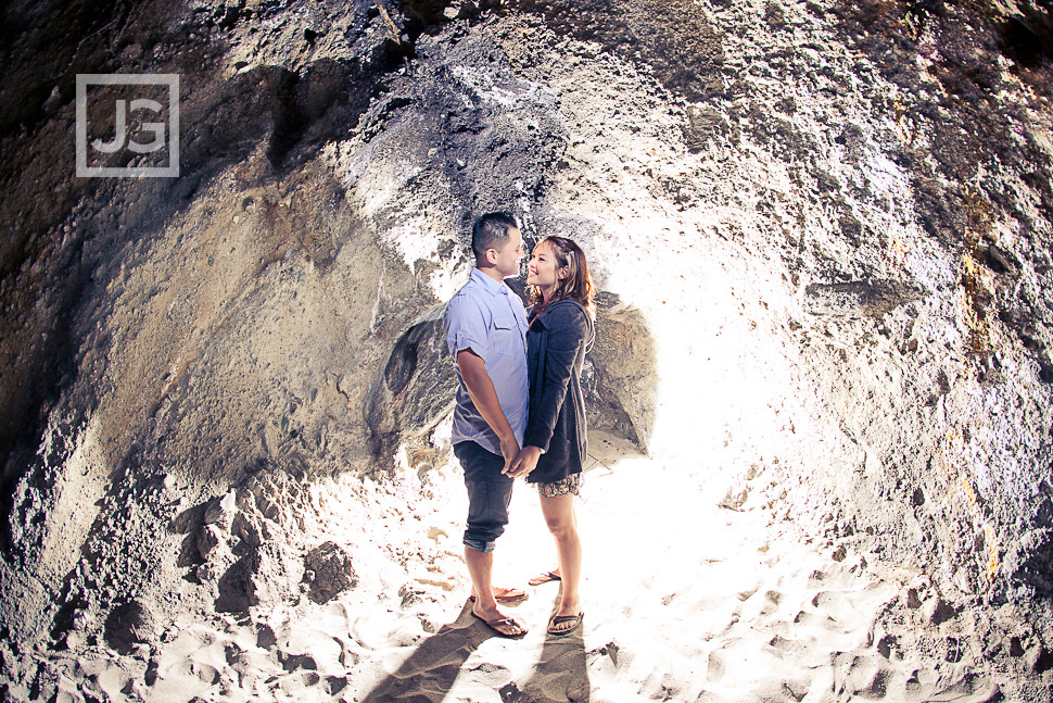 Laguna Beach Engagement Photography Rocky Cliffs