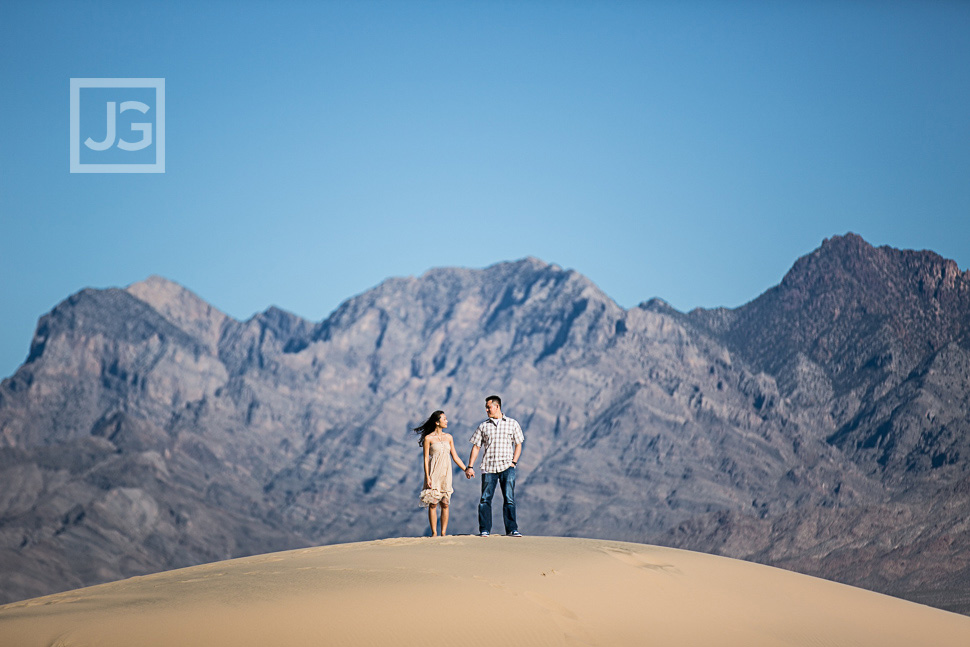 Sand Dunes Mojave Desert Engagement Photo