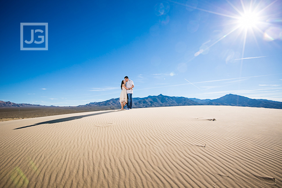 Sand Dunes Mojave Desert Engagement Photo