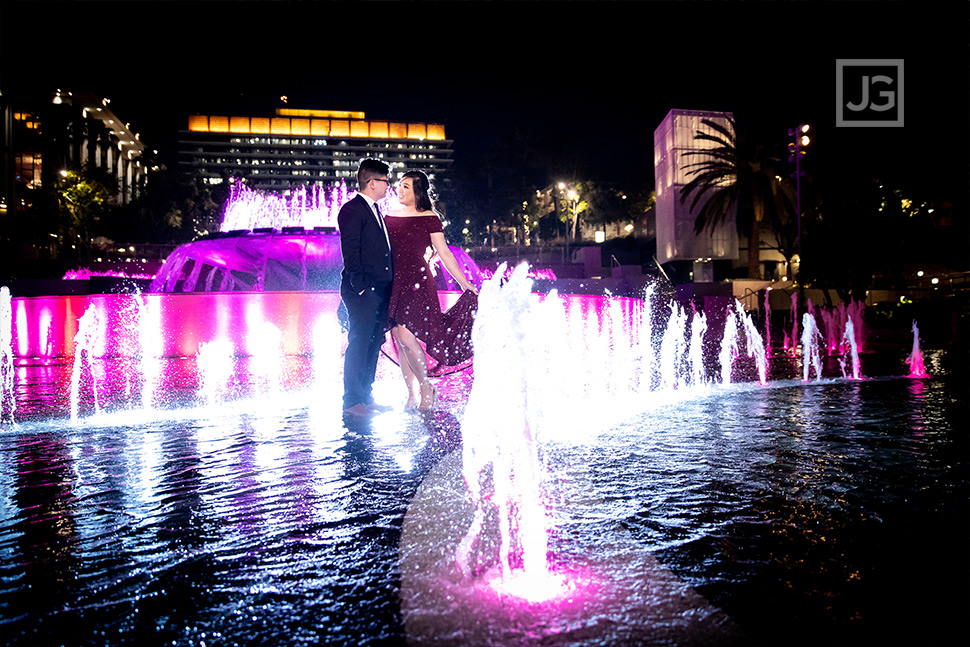 Grand Park in Los Angeles Engagement Photo