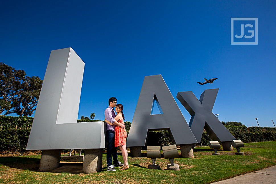 LAX Engagement Photo