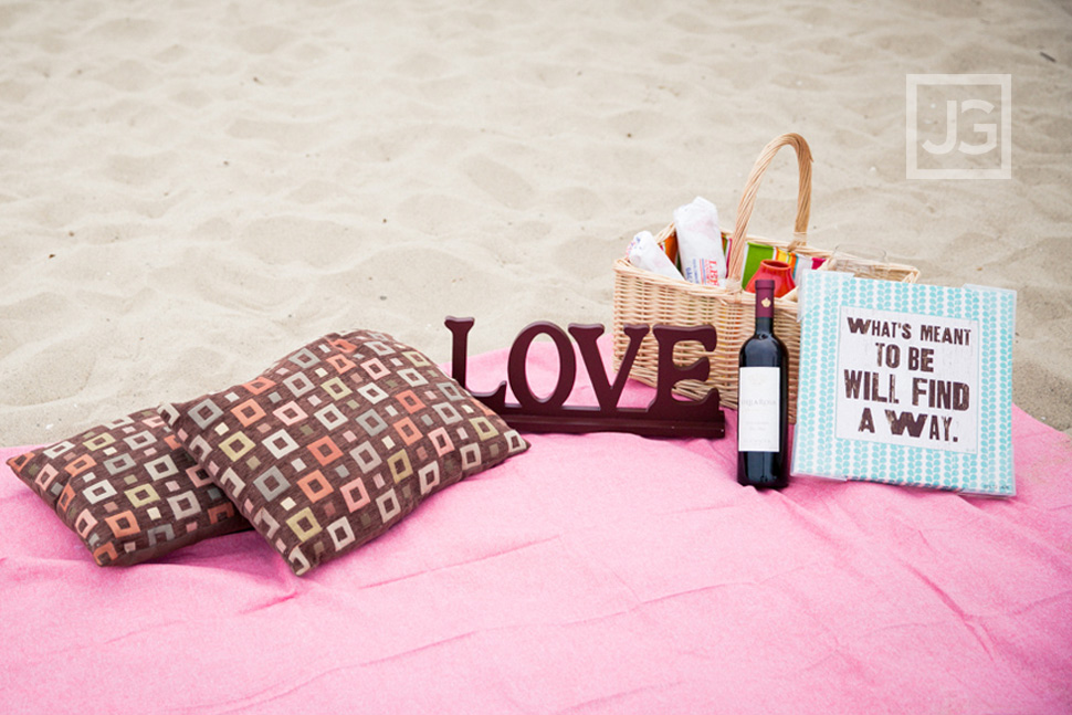 Santa Monica Picnic Engagement Photography