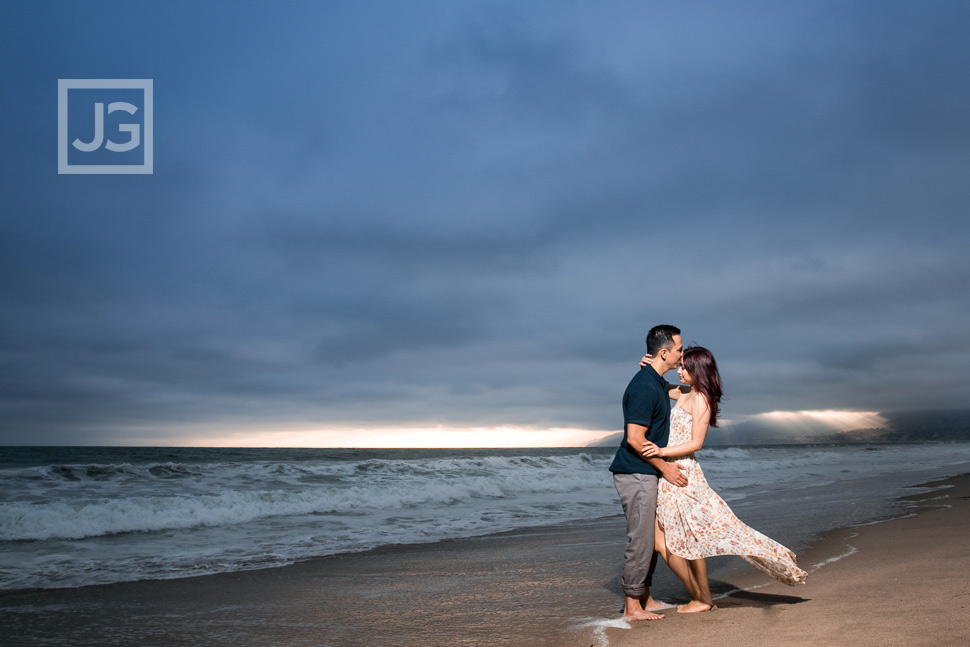 Santa Monica Beach Engagement Photography