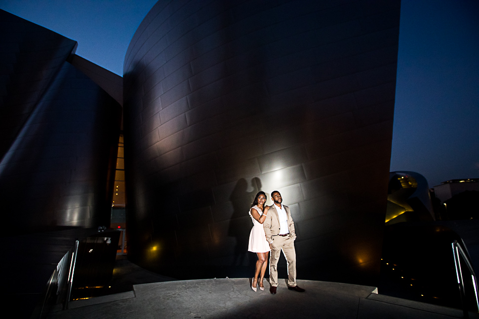 Downtown LA engagement photo