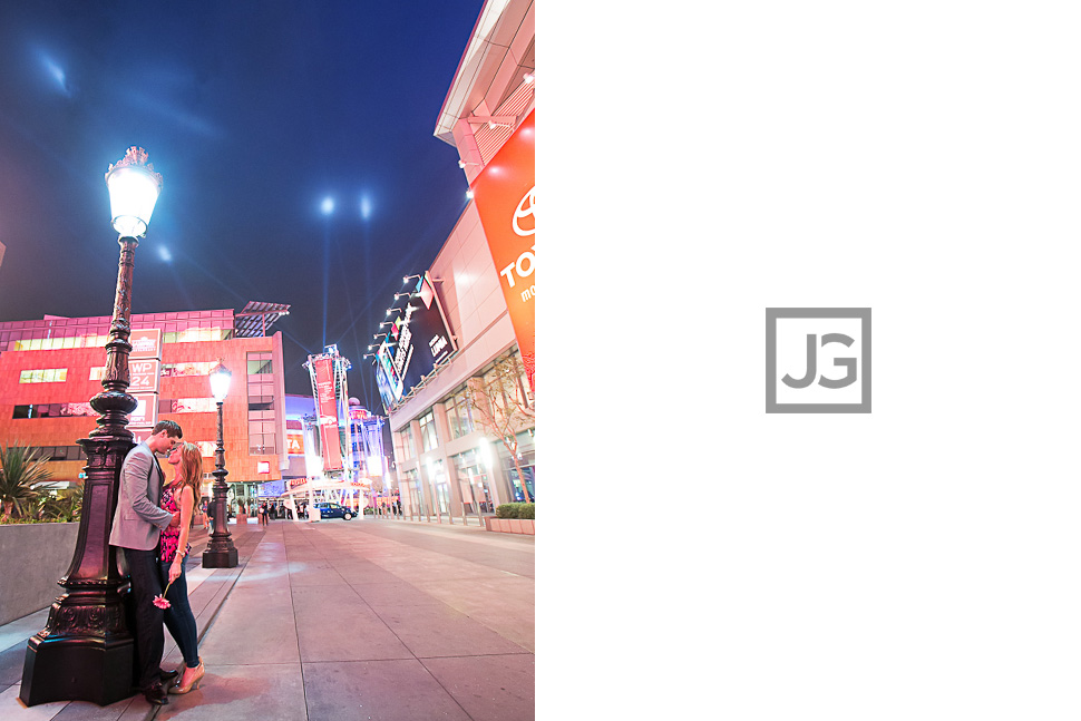 Downtown Los Angeles Engagement Photography LA Live