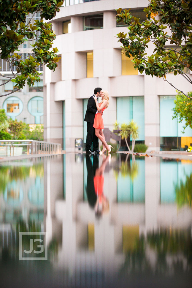 Los Angeles Engagement Photography Water Fountain