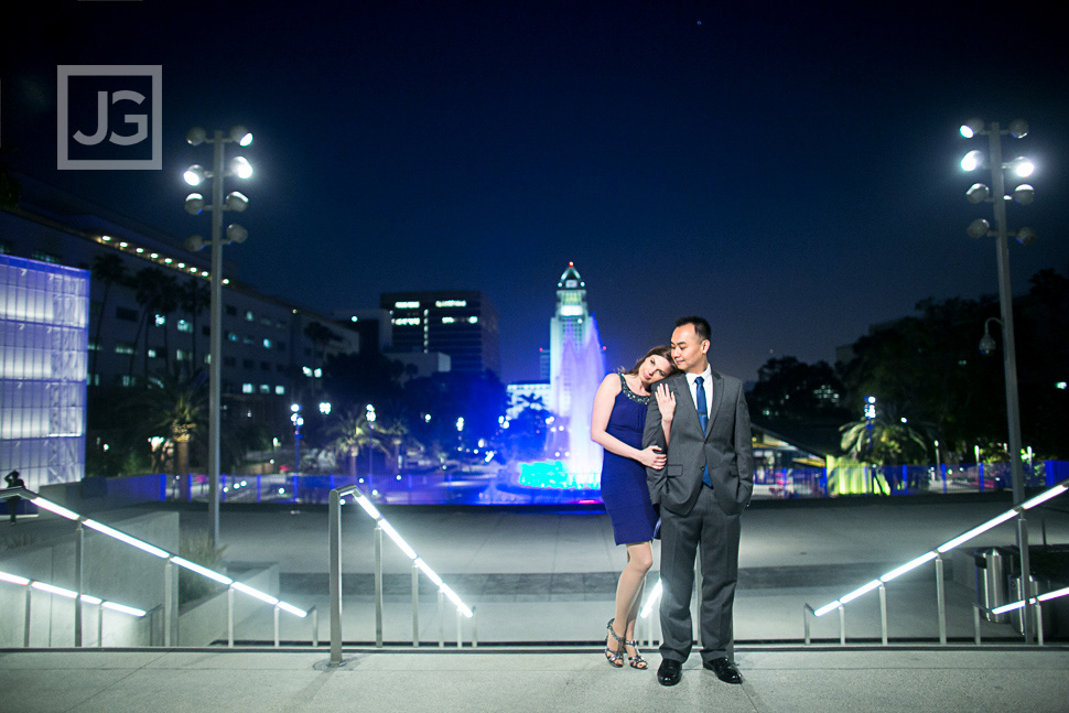 Downtown Los Angeles Engagement Photography City Hall