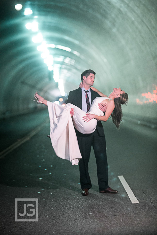 Downtown Los Angeles Wedding Photos Tunnel