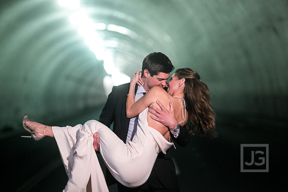 Downtown Los Angeles Wedding Photos Tunnel