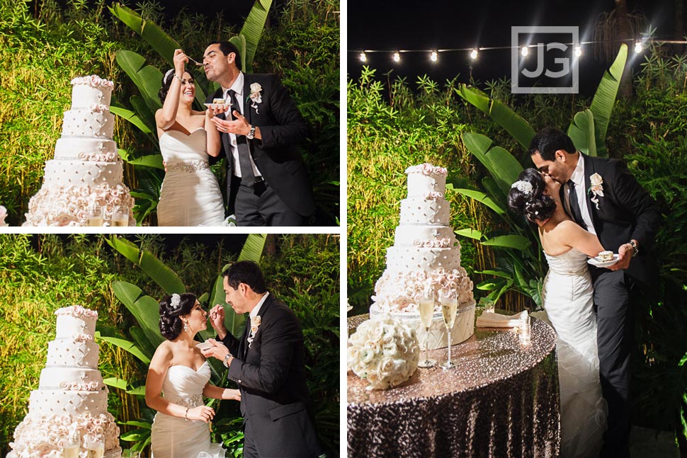 Fairmont Hotel Wedding Reception Cake Cutting