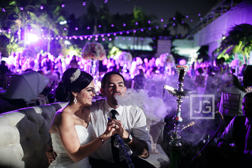 Fairmont Hotel Wedding Reception Persian Hookah