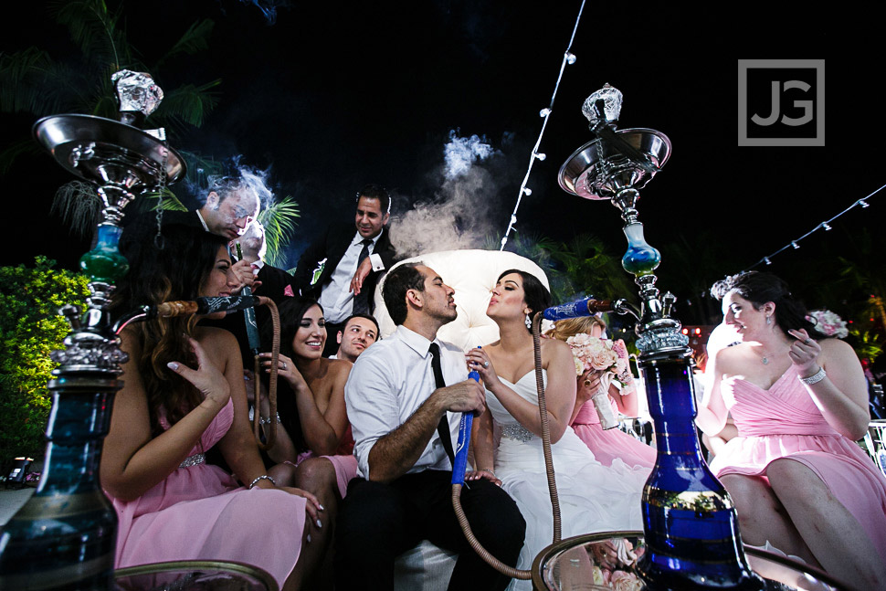 Fairmont Hotel Wedding Reception Persian Hookah