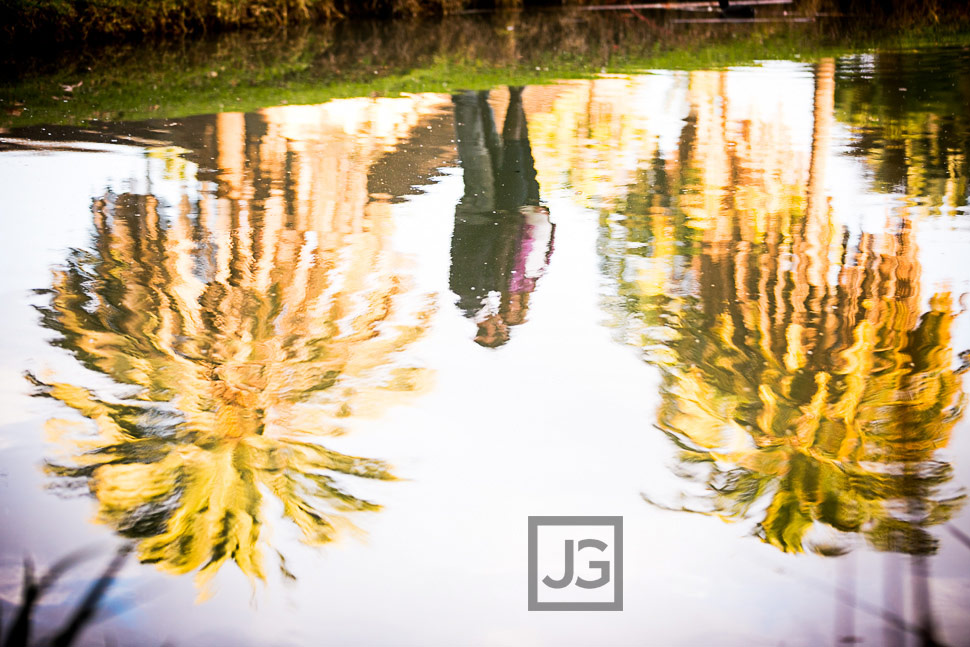 Maternity Photography Fullerton Arboretum Water Reflection