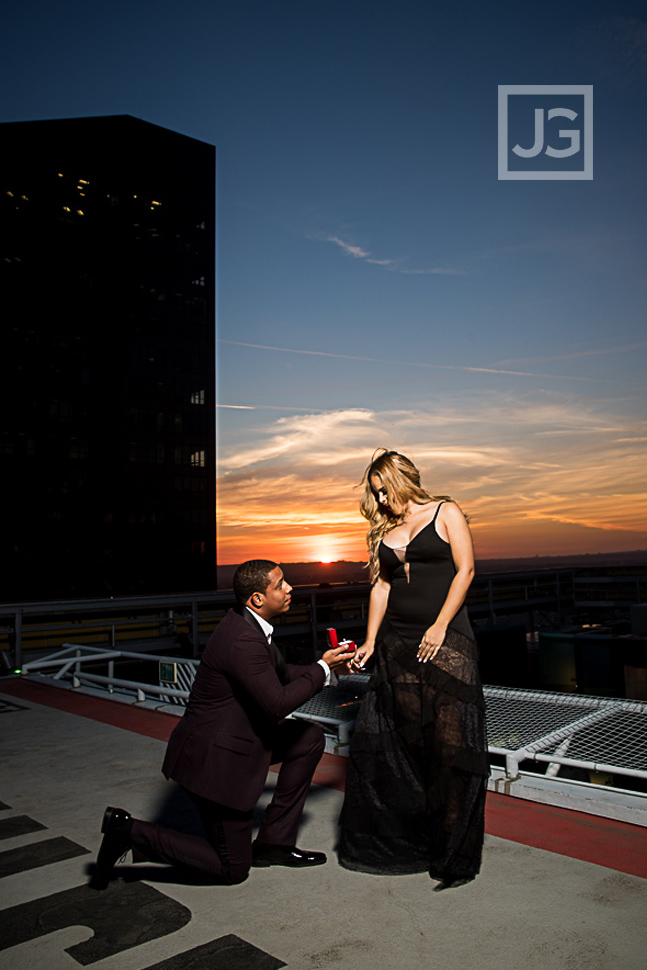 Re-enacting their proposal on the Helipad
