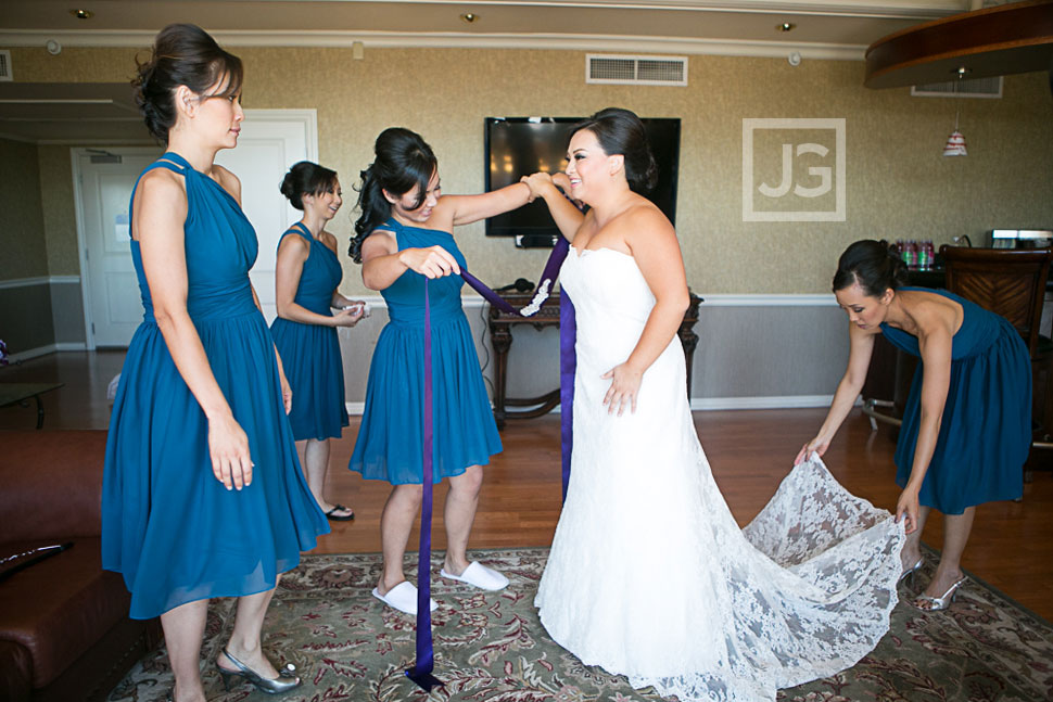 Wedding Preparation at the Hilton San Gabriel