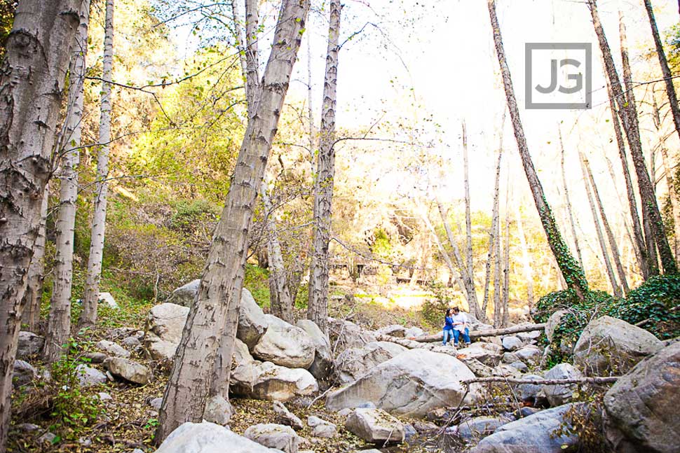 Big Santa Anita Creek Engagement Photography