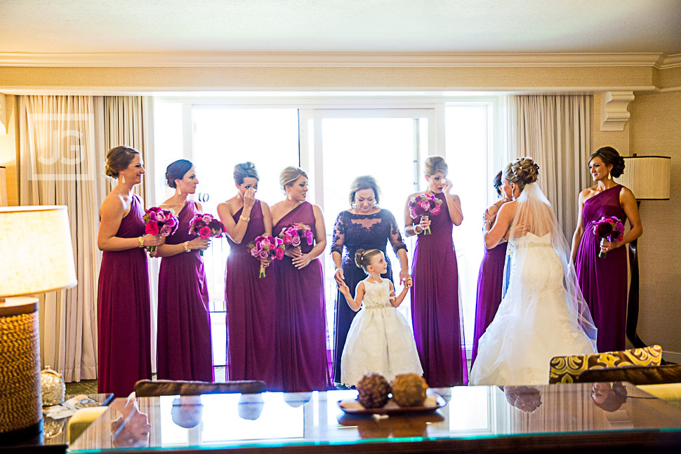 Bride with her Bridesmaids at the Hyatt