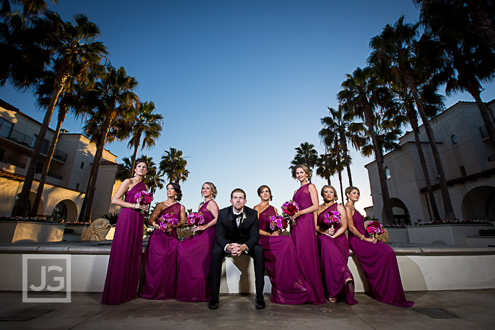 Groom with the Bridesmaids