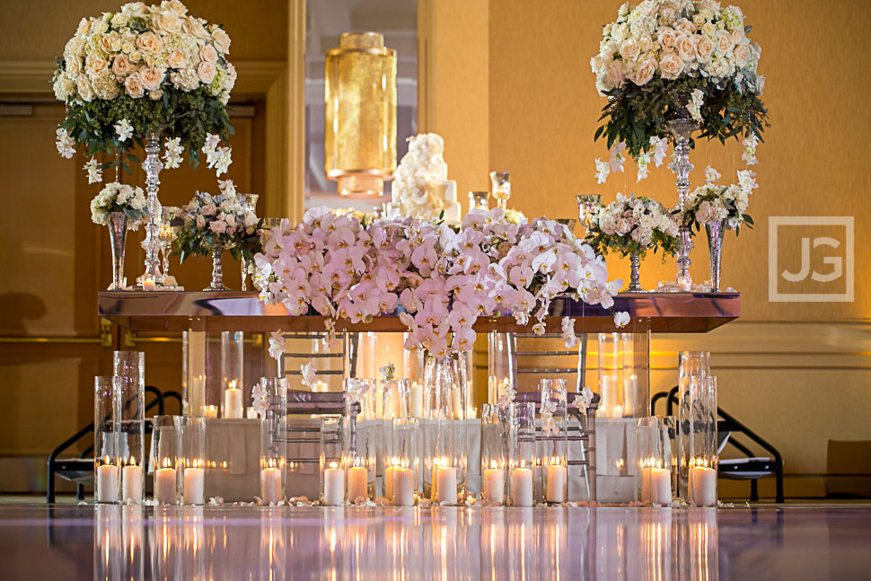 Fashion Island Hotel Wedding Reception Flowers