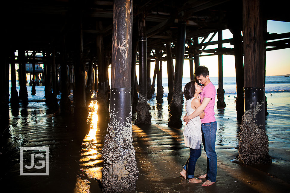 Santa Monica Pier Engagement Photos