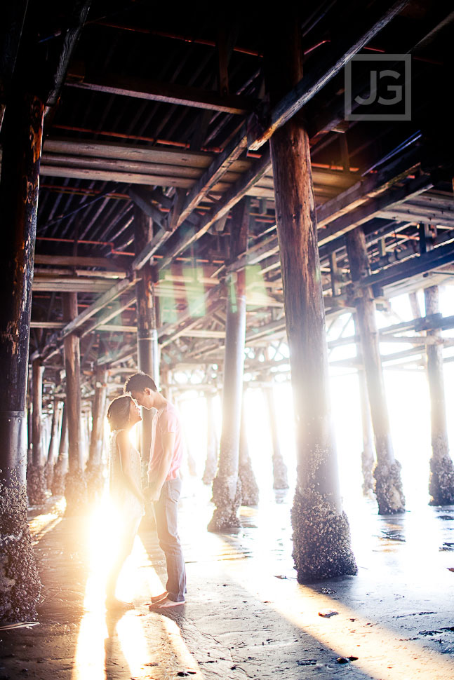 Santa Monica Pier Engagement Photos