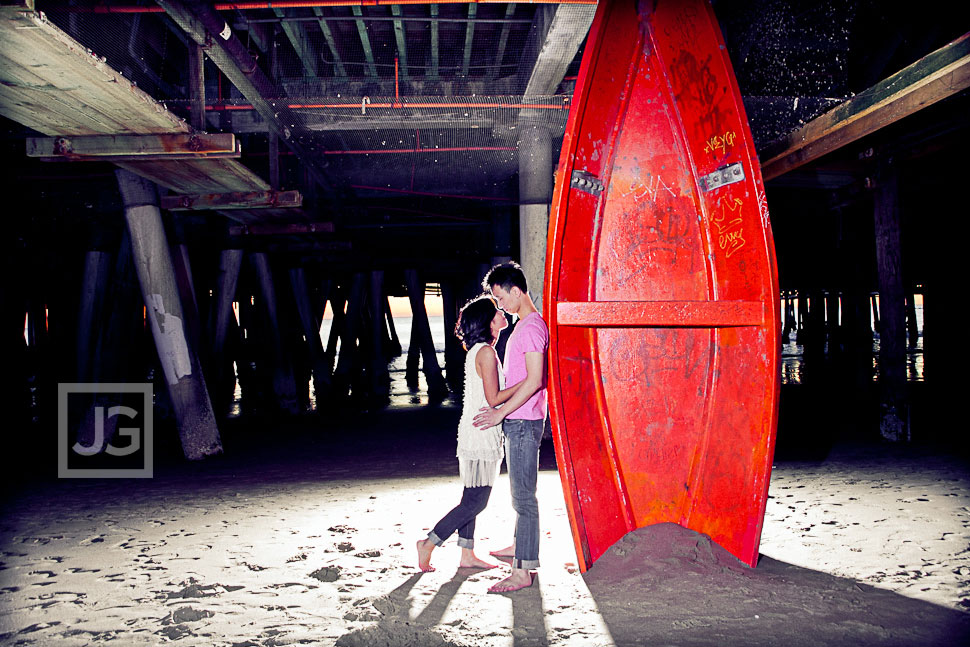 Santa Monica Pier Engagement Photos